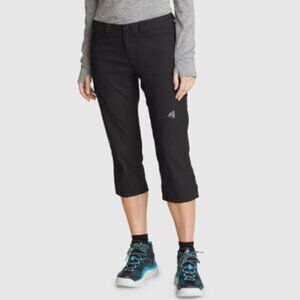 Women's Eddie Bauer First Ascent Guide Pro Active Capri Pants Black Size 8 EUC